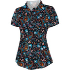 Tfsdod Womens Golf Polo Shirts Collared Short Sleeve T Shirt Lightweight Moisture Wicking Polo Casual 3 Buttons Outfits