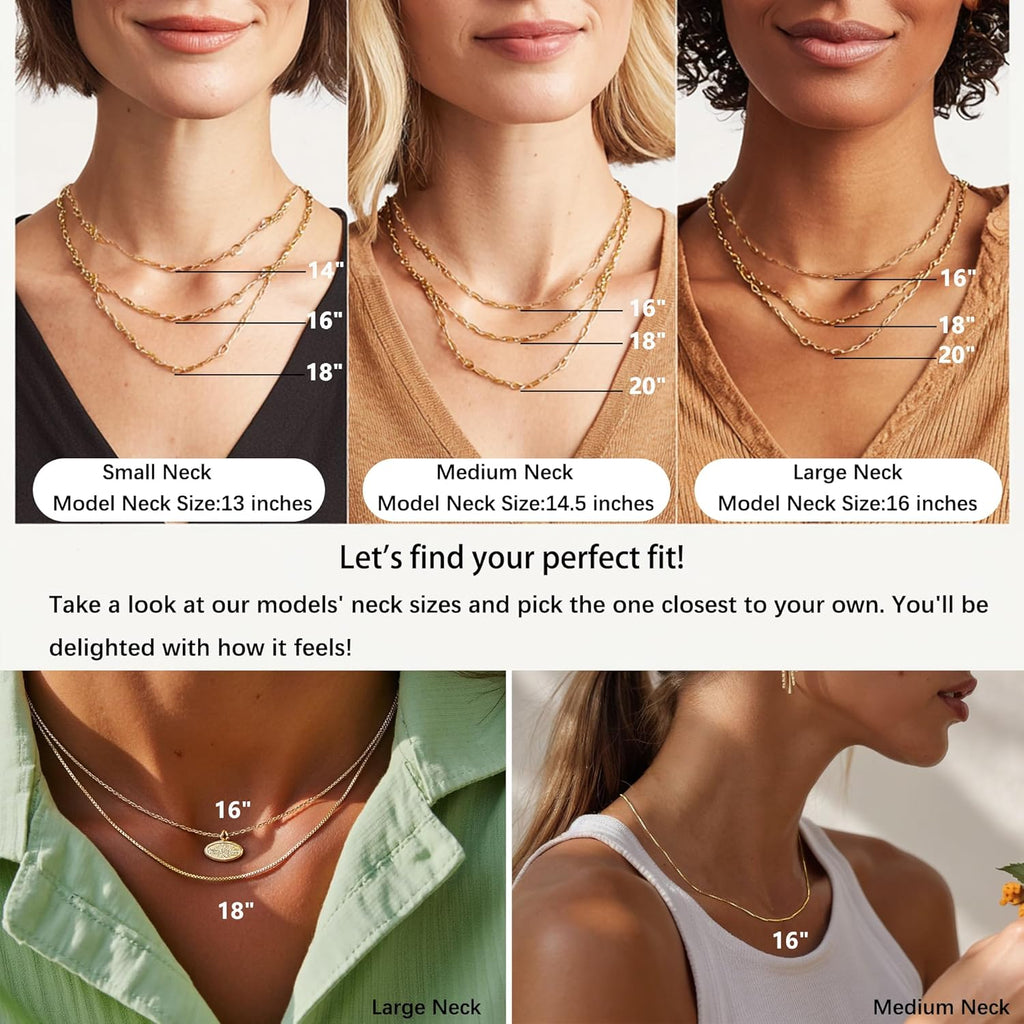Minimalist Thin Gold Chain 18K Gold Plated Thin Box Chain Necklace Short Small Gold Chain Choker Necklaces for Women
