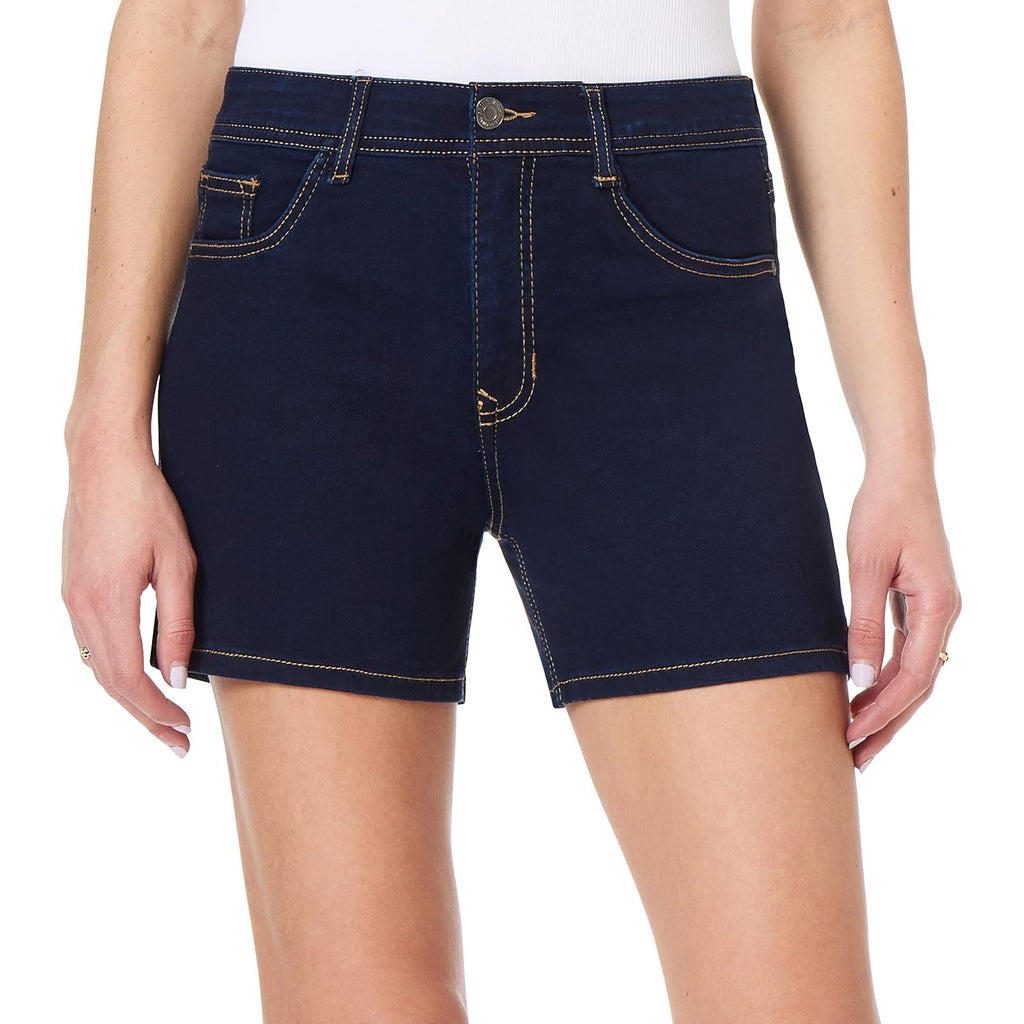 Angels Forever Young Women's 360 Sculpt 5" and 7" Inseam Mid Thigh Denim Shorts, Sizes 6-16