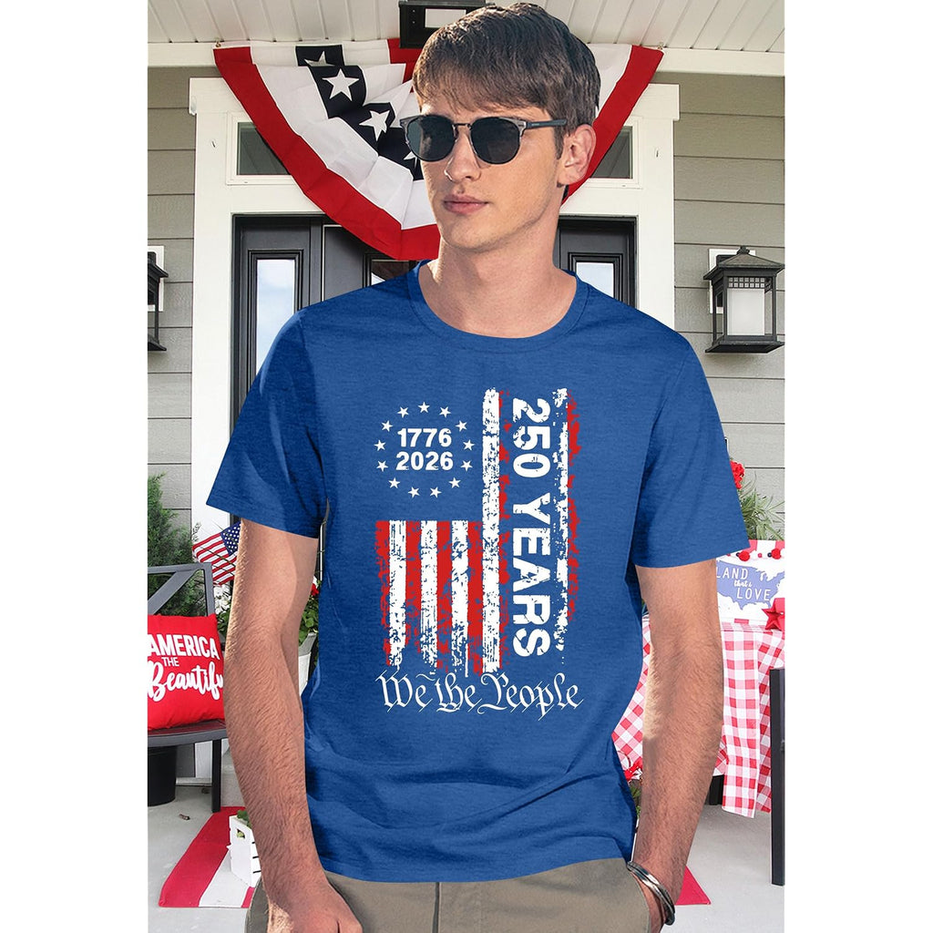 250Th Anniversary Usa Shirts For Men American Flag T-Shirt 4Th Of July Shirt 250 Years Birthday Patriotic Tops