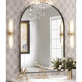 Brightify Arched Mirror, Arched Wall Mirror, 22 X 30 Inch Black Arch Mirror, Metal Frame Black Bathroom Mirror, Arched Top Bathroom Vanity Mirror For Living Room Bedroom Mantel Entryway Hallways