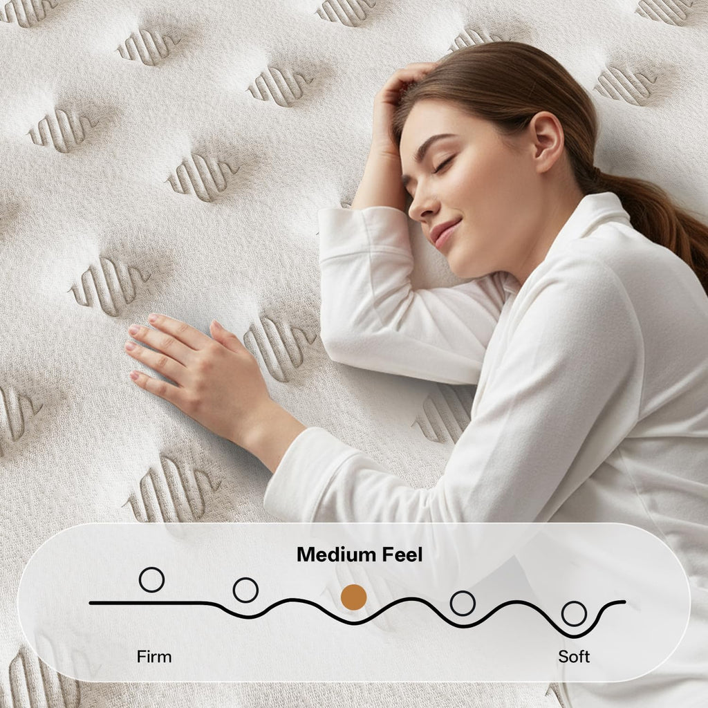 Queen Size Mattress (High-End Upgraded) Hotel-Level Luxury 12 Inch Hybrid Queen Mattress in A Box, Cooling-Gel Memory Foam & Pocket Springs,Back Pain,Extra Edge Support,365-Night Trial,Medium Firm