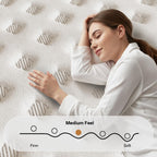 Queen Size Mattress (High-End Upgraded) Hotel-Level Luxury 12 Inch Hybrid Queen Mattress in A Box, Cooling-Gel Memory Foam & Pocket Springs,Back Pain,Extra Edge Support,365-Night Trial,Medium Firm