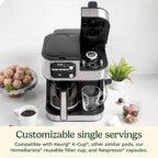 Cuisinart Coffee Center Barista Bar 4-In-1 Coffee Maker, Single-Serve Pods Compatible, Coffeemaker, Three Brewing Sizes, Ss-4N1Nas, Black