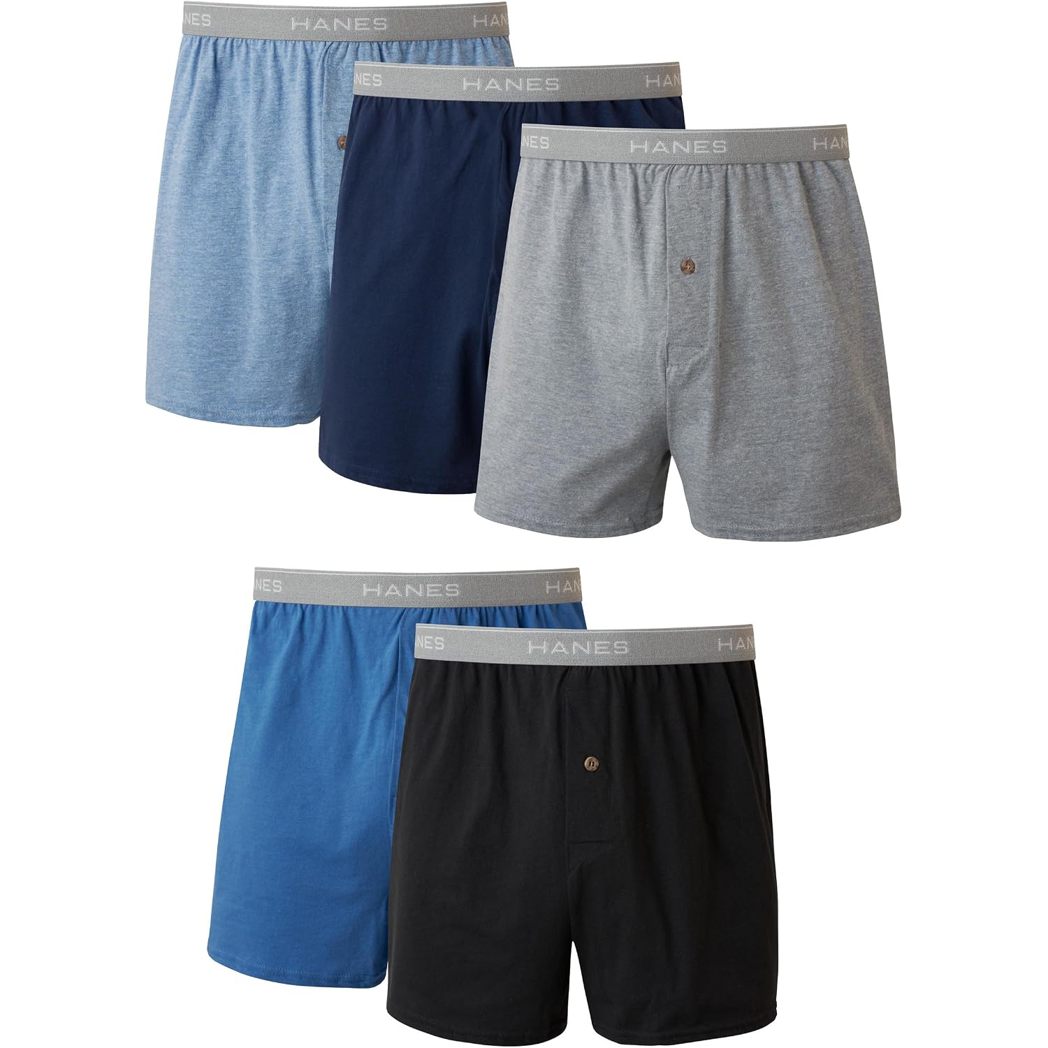 Hanes Mens Underwear Boxers Pack, Cool And Breathable Cotton Underwear, Exposed And Comfortflex Waistbands, Multi-Pack
