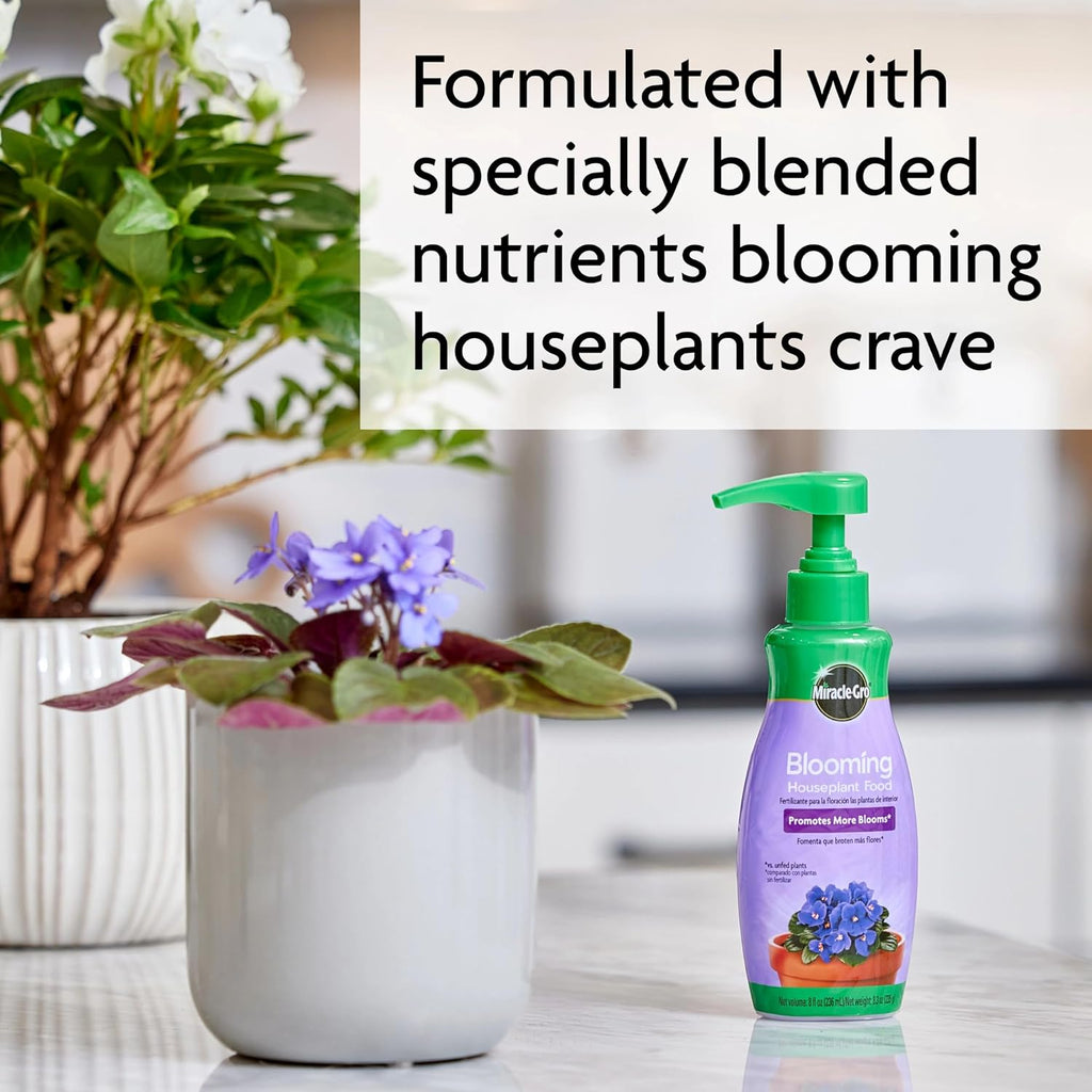 Miracle-Gro Blooming Houseplant Food, 8 Fl. Oz. | Fertilizer For Indoor Plants