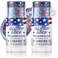 2Pcs 4Th Of July Glitter Stick | Patriotic Red White And Blue Glitter Stick For Face Body Hair, Fourth Of July Accessories & Outfits Women, Usa Flag Makeup For American 250 Anniversary & Memorial Day