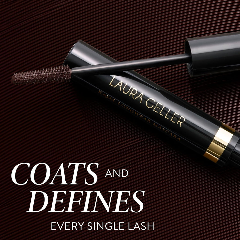 Laura Geller New York Kajal Longwear Mascara – Black – Volumizing, Lengthening, & Defining Mascara - Smudge‑Proof & Flake‑Proof Wear, Buildable Formula