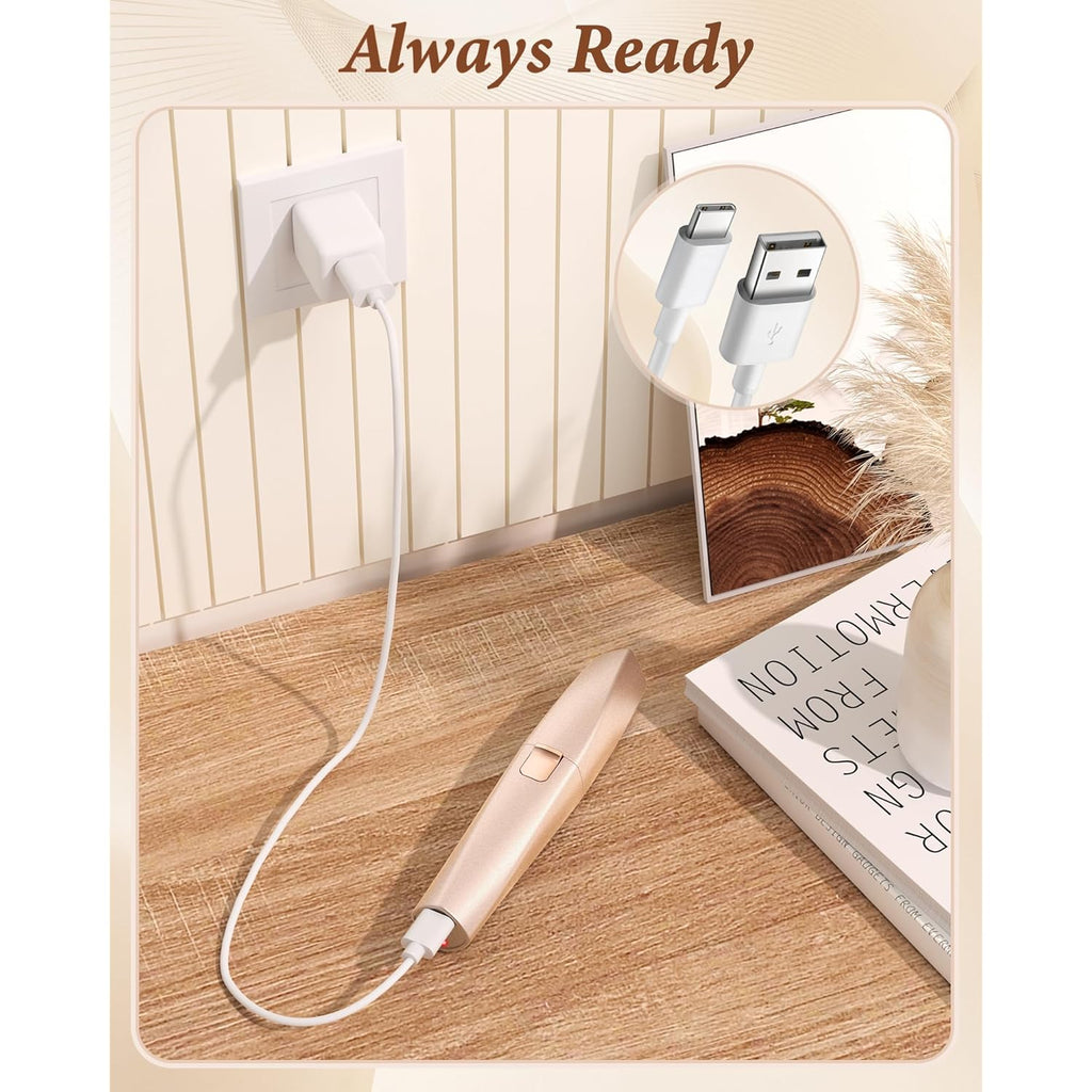 Eyebrow Trimmer Facial Hair Removal for Women: 2 in 1 Rechargeable Face Shaver and Eyebrow Razor - Painless Electric Hair Remover Device for Peach Fuzz Fine Hairs Upper Lip Chin