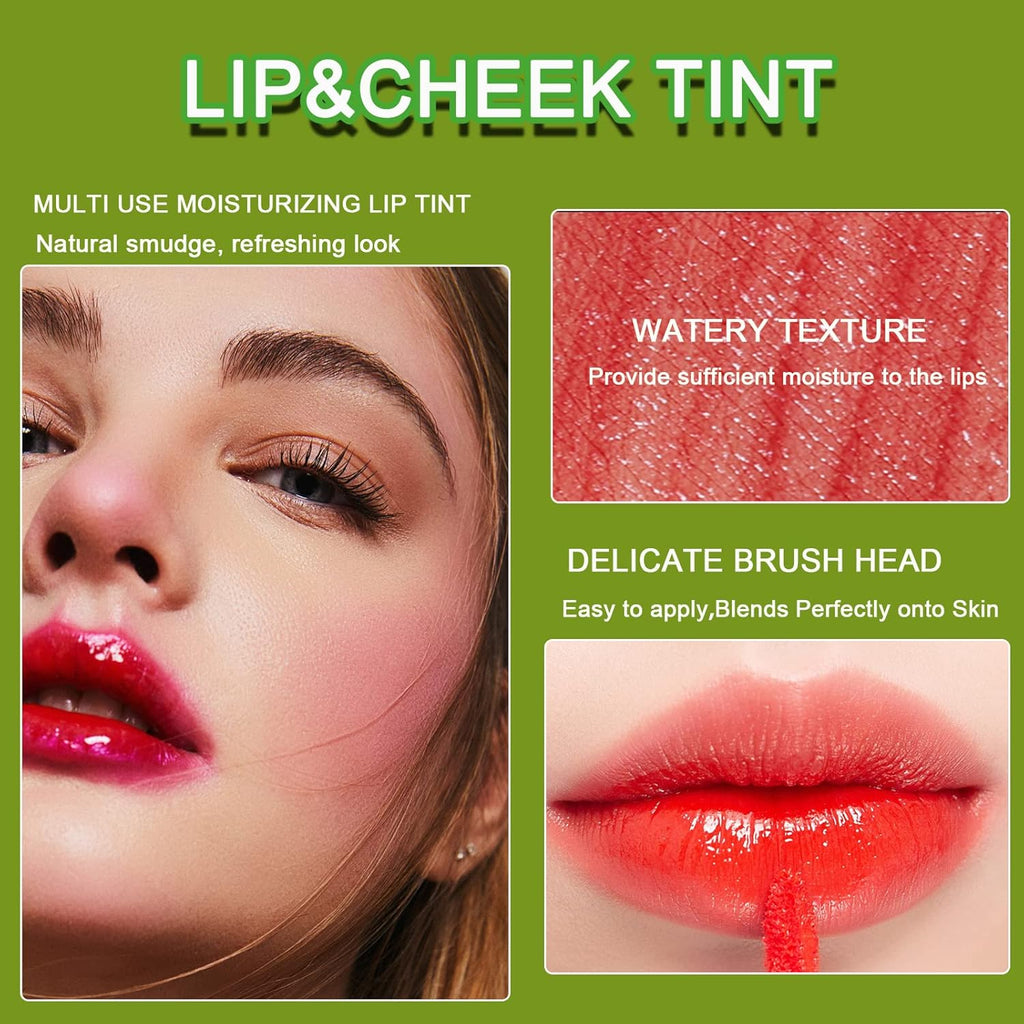 6 Colors Lip Tint Stain Set, Korean Lip Gloss, Mini Liquid Lipstick, Lip Tint Set, Lip Stain Long Lasting Waterproof, Non-Stick Cup, High Pigment, Cute Stuff, Lip Makeup