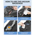 Coofay Vacuum Backpack Travel With Pump Vacpack Travel Backpack With Vacuum System Mochila De Viaje Compresion Al Vacio Easyvacpack Airbag Backpacks For Traveling Carry On Luggage