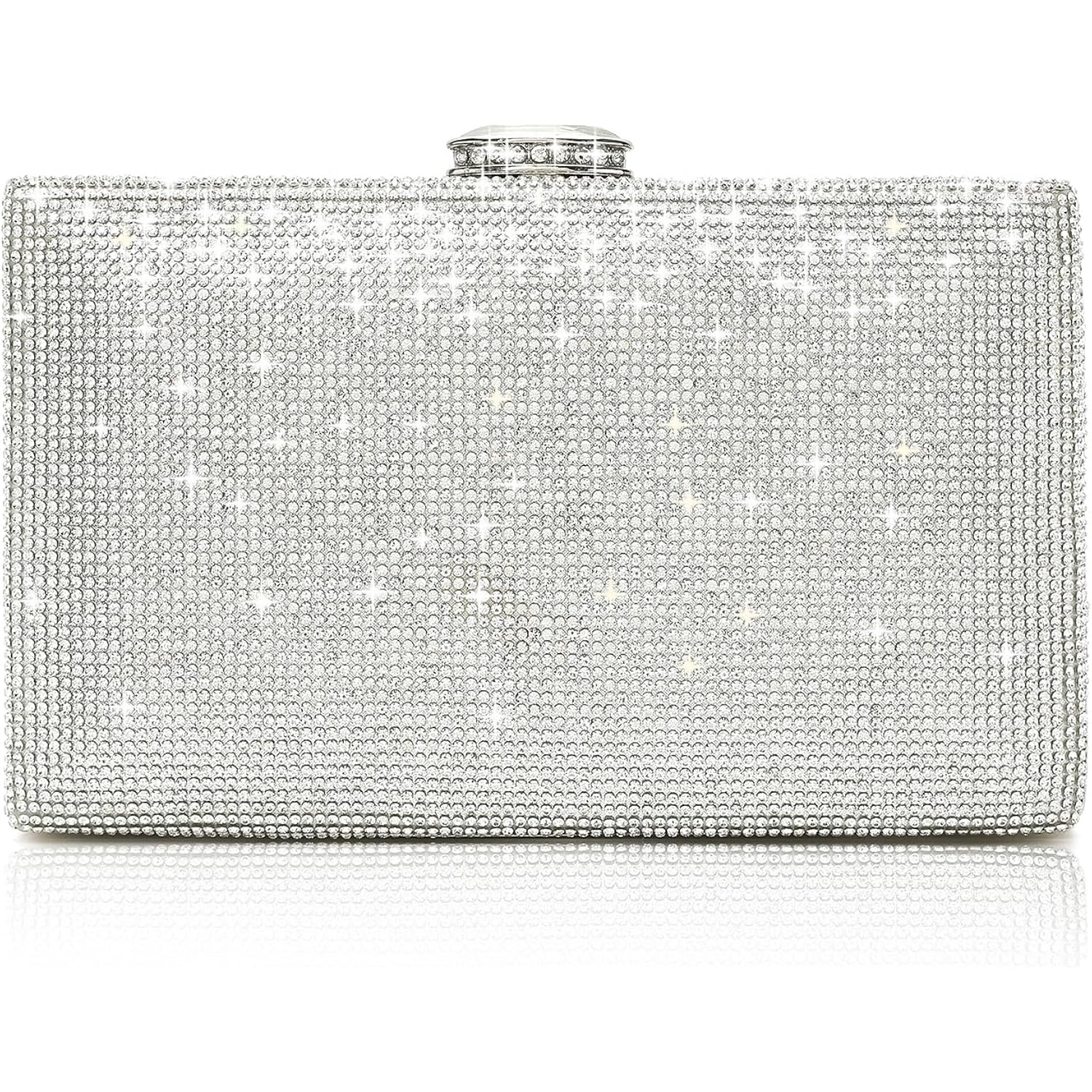Women'S Sparkling Clutch Purse Elegant Glitter Evening Bags Bling Evening Handbag For Dance Wedding Party Prom Bride
