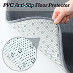 HUXMEYSON Bathroom Rugs Sets 3 Piece, Non-Slip & Quick Dry Bath Mat Set, Ultra Soft Velvet Bath Rugs for Bathroom, Toilet and Shower Floor, Grey