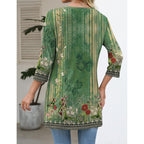 Tunic Tops for Women Loose Fit Dressy 3/4 Sleeve V Neck T Shirts Spring Tops for Women 2026