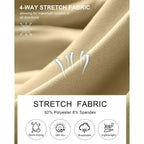 Mens Golf Shorts 7 Inch Inseam Stretch Lightweight Quick Dry Casual Dress Shorts With 4 Pockets