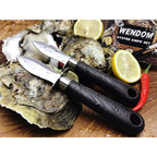 Oyster Knife Shucker Set Oyster Shucking Knife and Gloves Cut Resistant Level 5 Protection Seafood Opener Kit Tools Gift(2knifes+2Glove+1Cloth)