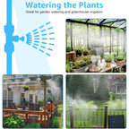 75Ft Misters For Outside Patio, 28 Brass Nozzles, 3/4 Inch Adapter | Creates Cooling Fine Mist For Patios, Gardens And Greenhouses; 23M Preassembled Line Supports Easy Diy Setup.