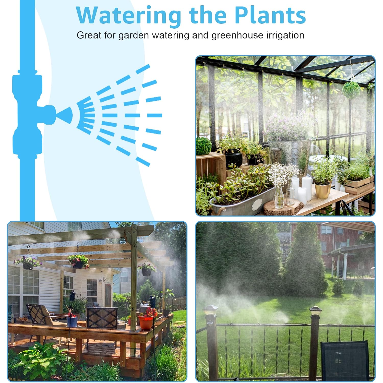 75Ft Misters For Outside Patio, 28 Brass Nozzles, 3/4 Inch Adapter | Creates Cooling Fine Mist For Patios, Gardens And Greenhouses; 23M Preassembled Line Supports Easy Diy Setup.