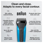 Series 3 3010s Wet & Dry Electric Shaver for Men/Rechargeable Electric Razor, Blue