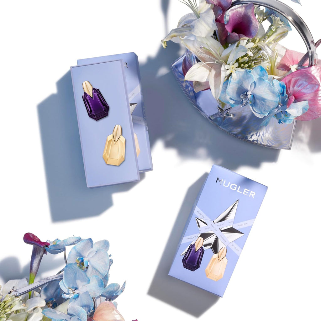 Mugler Alien & Alien Goddess - Women's Fragrance Mini Gift Set - Floral & Woody - Travel Size, 0.2 Fl Oz Each