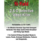 Hi-Yield (21416) 2,4-D Selective Weed Killer, 1 Gal | 2,4-D Amine Selective Herbicide - 1 Gal Concentrate For Broadcast Broadleaf Weed Control - Acreage Operators