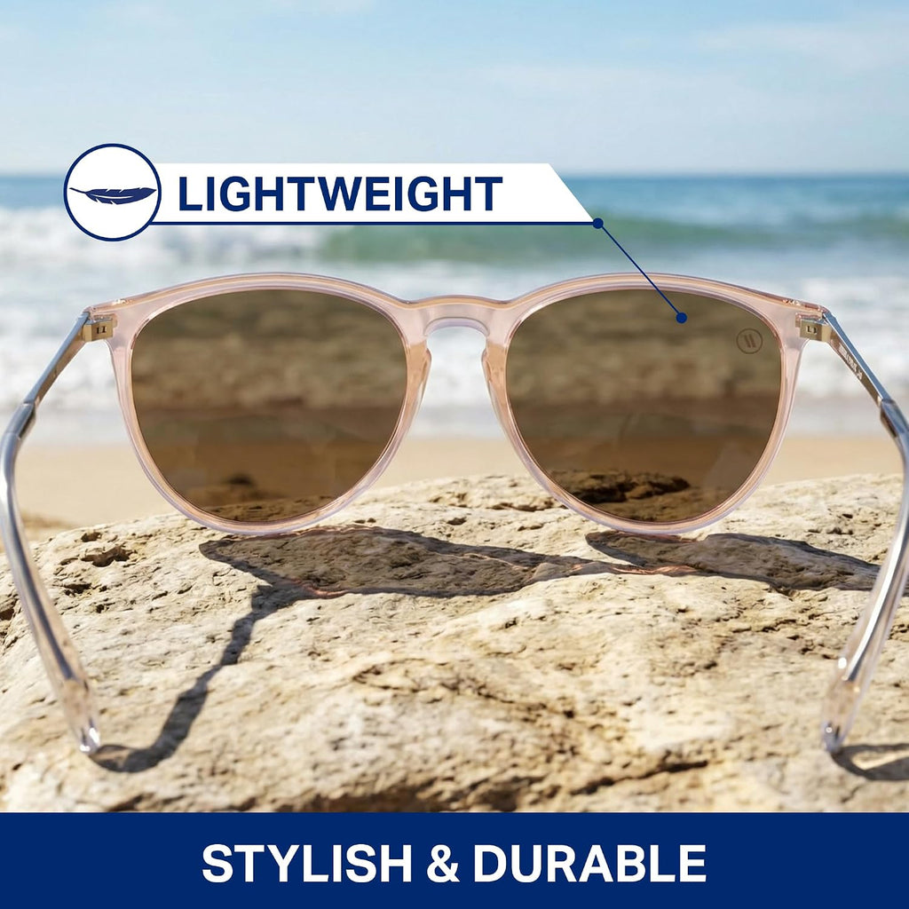 Blenders Eyewear North Park – Polarized Sunglasses – Classic Shape, Mixed Metal Frame – 100% UV Protection – For Men & Women Citrus Blast