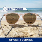 Blenders Eyewear North Park – Polarized Sunglasses – Classic Shape, Mixed Metal Frame – 100% UV Protection – For Men & Women Citrus Blast