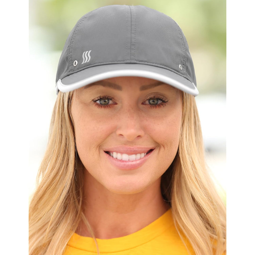 Featherlight Sports Hat. Lightweight, Quick Drying. Running, Tennis & Golf Cap for Women & Girls Graphite
