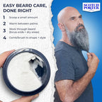 Scotch Porter Conditioning Beard Balm – Smooth, Shape, Moisturize & Soften Coarse, Dry Facial Hair while Encouraging Growth for a Fuller/Healthier-Looking Beard – Original Scent, 3 oz. Jar