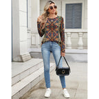 TCOT Women Long Sleeve Crew Neck Tee Tops Trendy Casual Dressy Blouses Spring Clothes Pullover Shirts