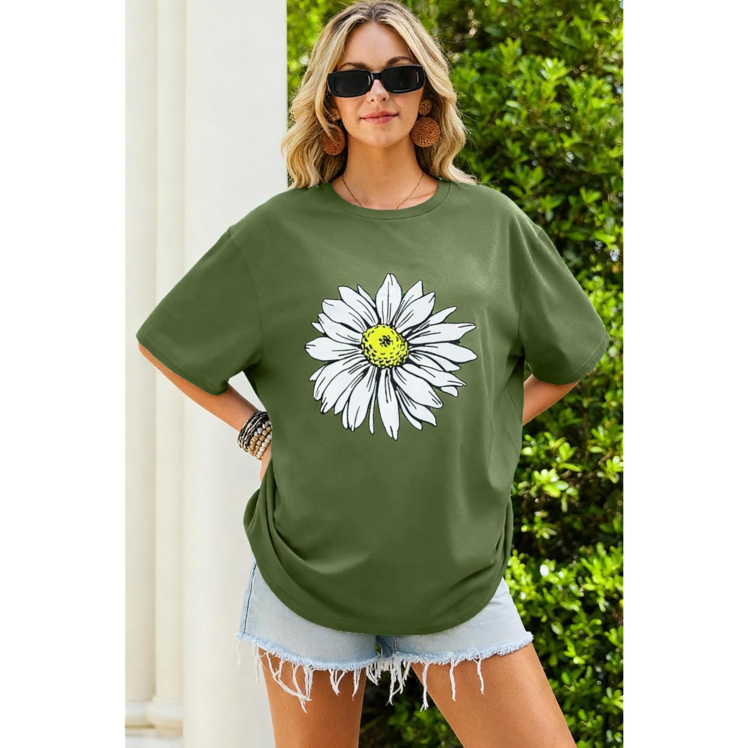 Womens Oversized T Shirts Loose Fit Graphic Tees Summer Casual Short Sleeve Tops 2026