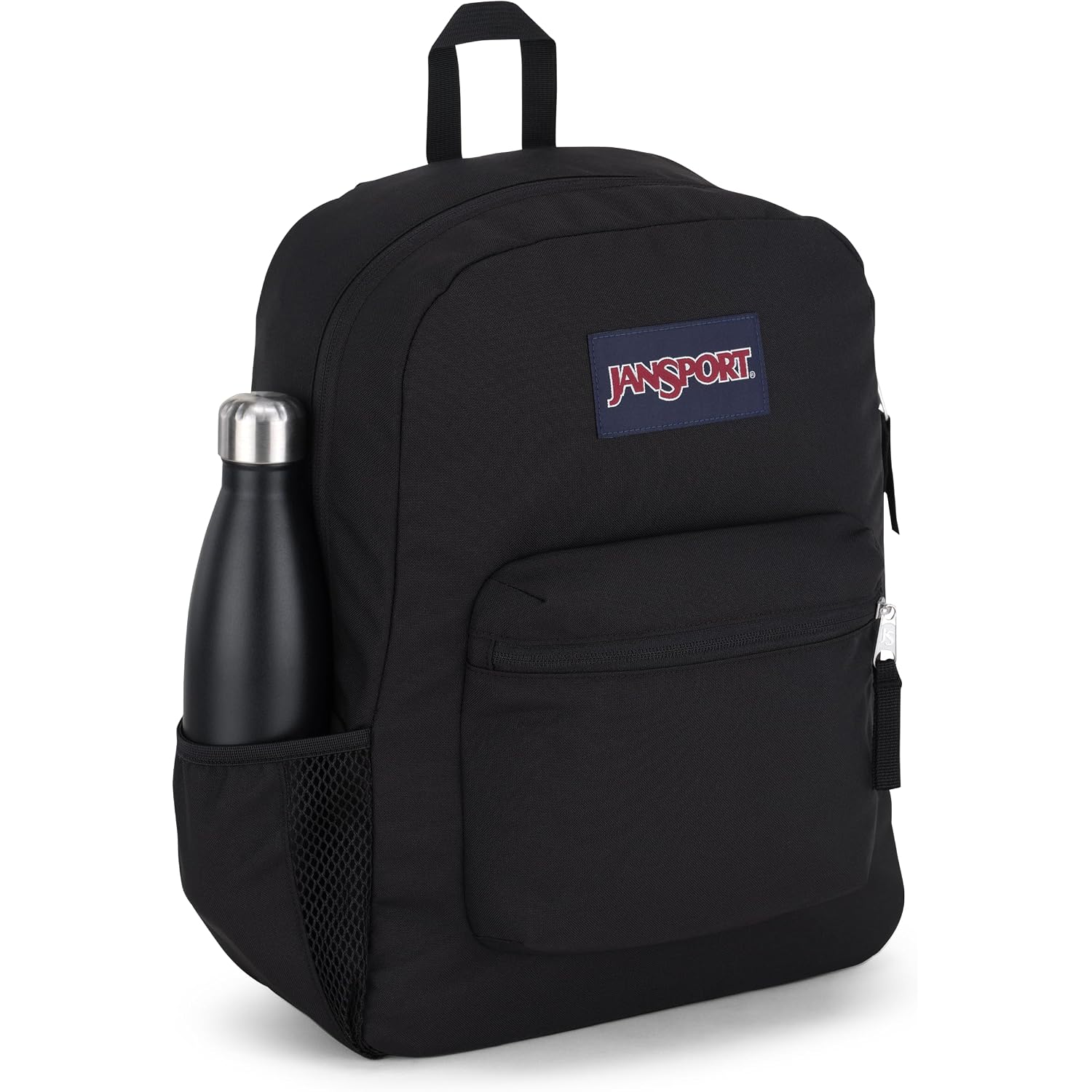 Jansport Cross Town Backpack 17" X 12.5" X 6" - Simple Bag For Everyone With 1 Main Compartment, Front Utility Pocket - Premium Class Accessories - Black