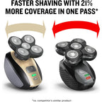 Remington Balder Pro XR7000 Head Shaver for Bald Men, Cordless Electric Razor, 5 Dual Track Rotary Blades, Waterproof Wet/Dry, Lithium Rechargeable, Hair Capture Chamber, Pop-Up Trimmer