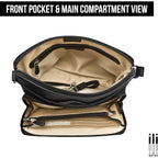 ili New York Genuine Leather Crossbody Bags for Women - Premium RFID Blocking Shoulder Bag Organizer with Adjustable Strap