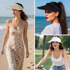 Dxhycc 3 Pack Sun Visor Hats for Women Men Clip On Wide Brim Visors Outdoor Golf Beach Tennis Cap