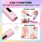 Mini UV Light for Nails,Portable LED Flash Cure Lamp for Gel X Polish, Small Handheld Magnetic Uv Pen for Single Finger, Nail Curing Lamp with Stand for Starter Salon DIY/Home Manicure/Travel