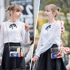 HAOGUAGUA Clear Purse for Women, Clear Bag Stadium Approved, See Through Clear Handbag for Concerts Sports Events