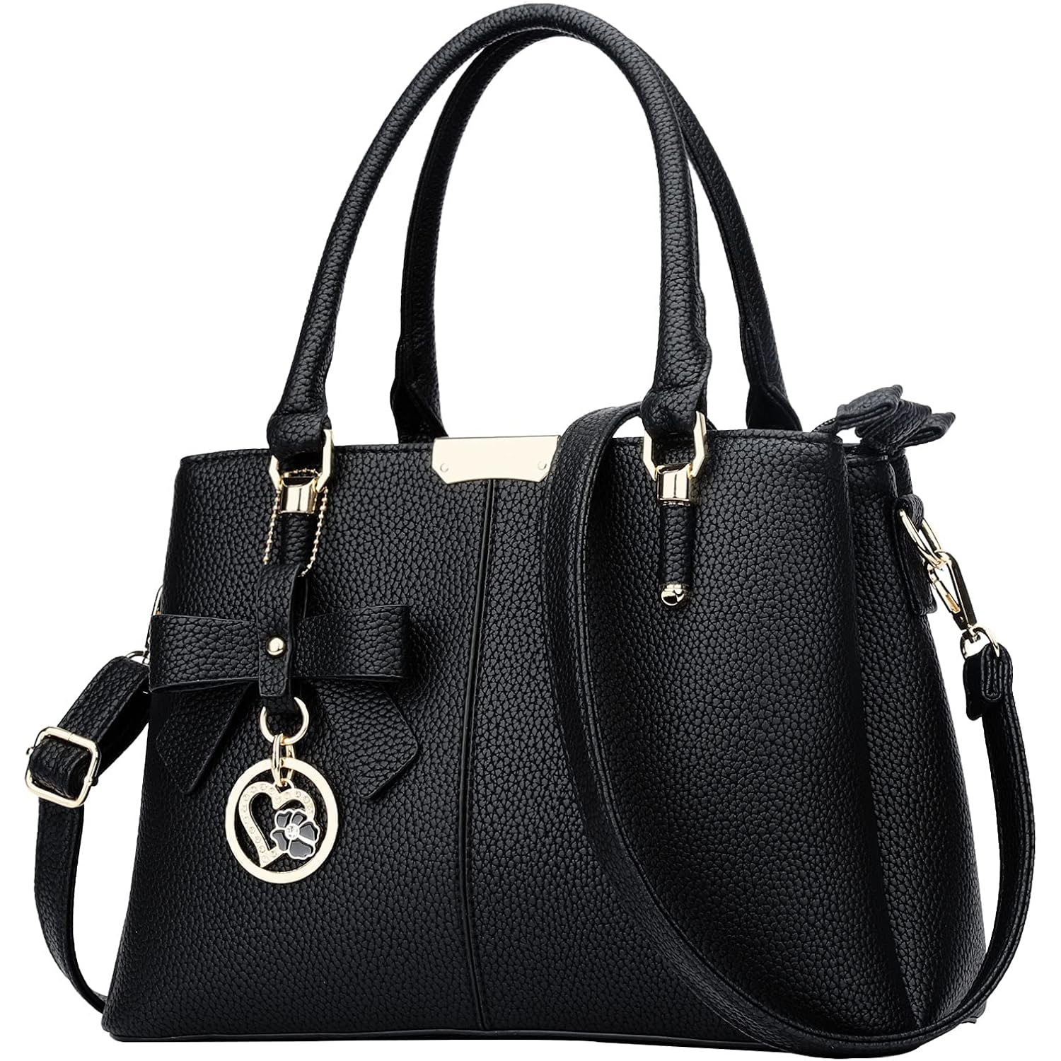 KKXIU 3 Zippered Compartments Purses and Handbags for Women Top Handle Satchel Shoulder Ladies Bags