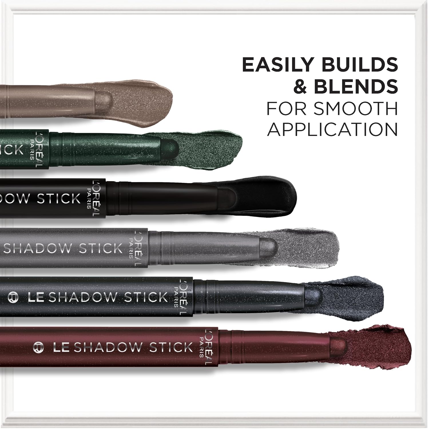 L'Oreal Paris Makeup Le Shadow Stick Eyeshadow, Blendable, Smudge-Resistant, Smokey Cream Eyeshadow, 125 Starry Bordeaux