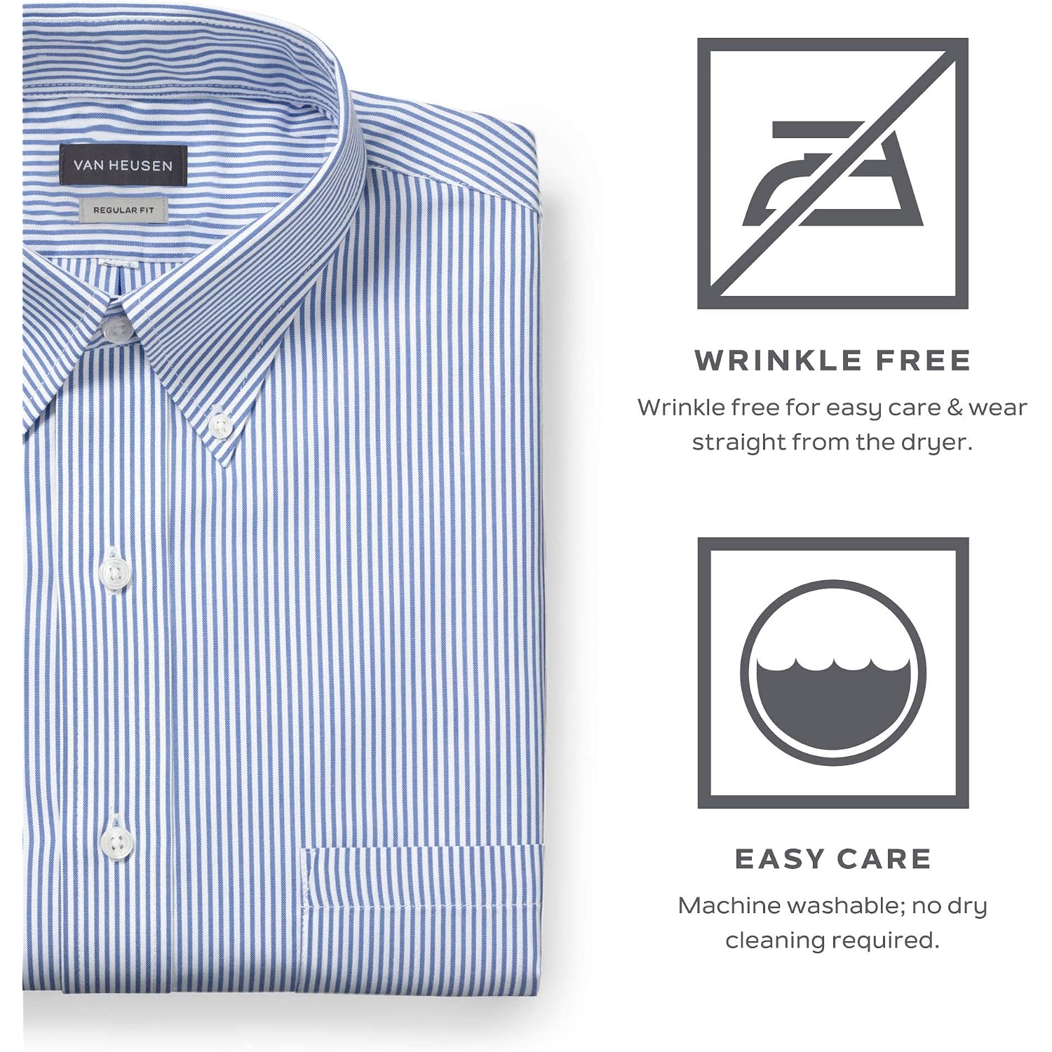 Van Heusen Men'S Pinpoint Solid Shirt