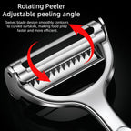 Multifunction Vegetable Peeler Julienne Peeler For Kitchen | Stainless Steel 2 In 1 Julienne Vegetable Peeler For Potato ，Cabbage，Carrot，Cucumber，Fruit