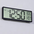 15" Large Digital Wall Clock Battery Operated Black, Clock With Large Display Numbers, Calendar, Auto Dst, Clocks For Living Room, Kitchen, Office, Bedroom