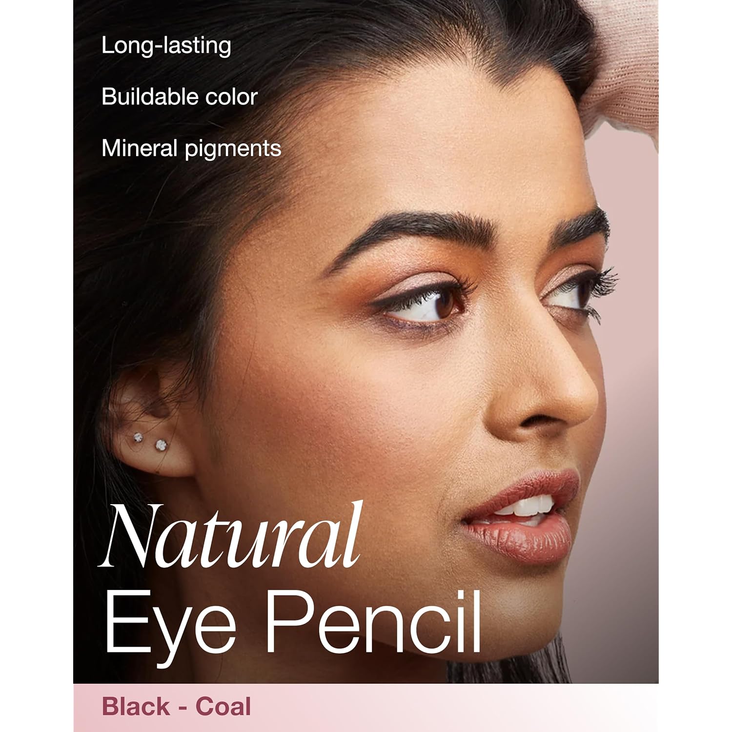 Mineral Fusion Eye Pencil (Black - Coal) - Eyeliner with Soothing Chamomile, Meadowfoam & Vitamin E - Smooth & Long Lasting, Hypoallergenic, Non-Irritating Eye Makeup