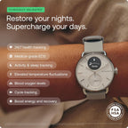 WITHINGS ScanWatch 2 - Hybrid Smart Watch, Heart Rate Monitoring, Fitness Tracker, Cycle Tracker, Sleep Monitoring, GPS Tracker, 30-Day Battery Life, Android & Apple Compatible, HSA/FSA
