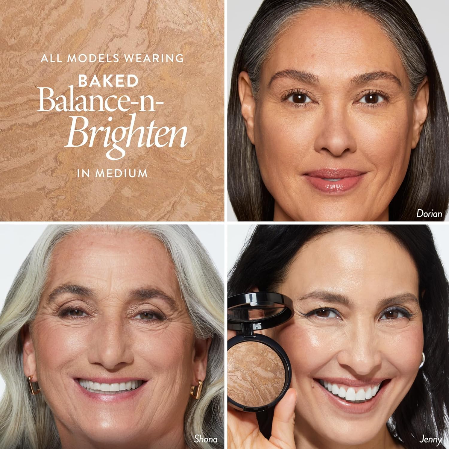 LAURA GELLER NEW YORK Award-Winning Baked Balance-n-Brighten To Go Travel Size Color Correcting Powder Foundation - Medium - Buildable Light to Medium Coverage - Demi-Matte Natural Finish