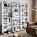 71" Tall 6-Tier Bookshelf, Large Open Display Bookcase With Ample Storage, Floor Standing Book Shelf For Living Room, Home Office, Bed Room, White