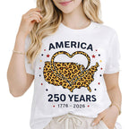 Women'S 4Th Of July Shirts America 250Th Anniversary T-Shirt Patriotic Floral Graphic Tee Casual Summer Top