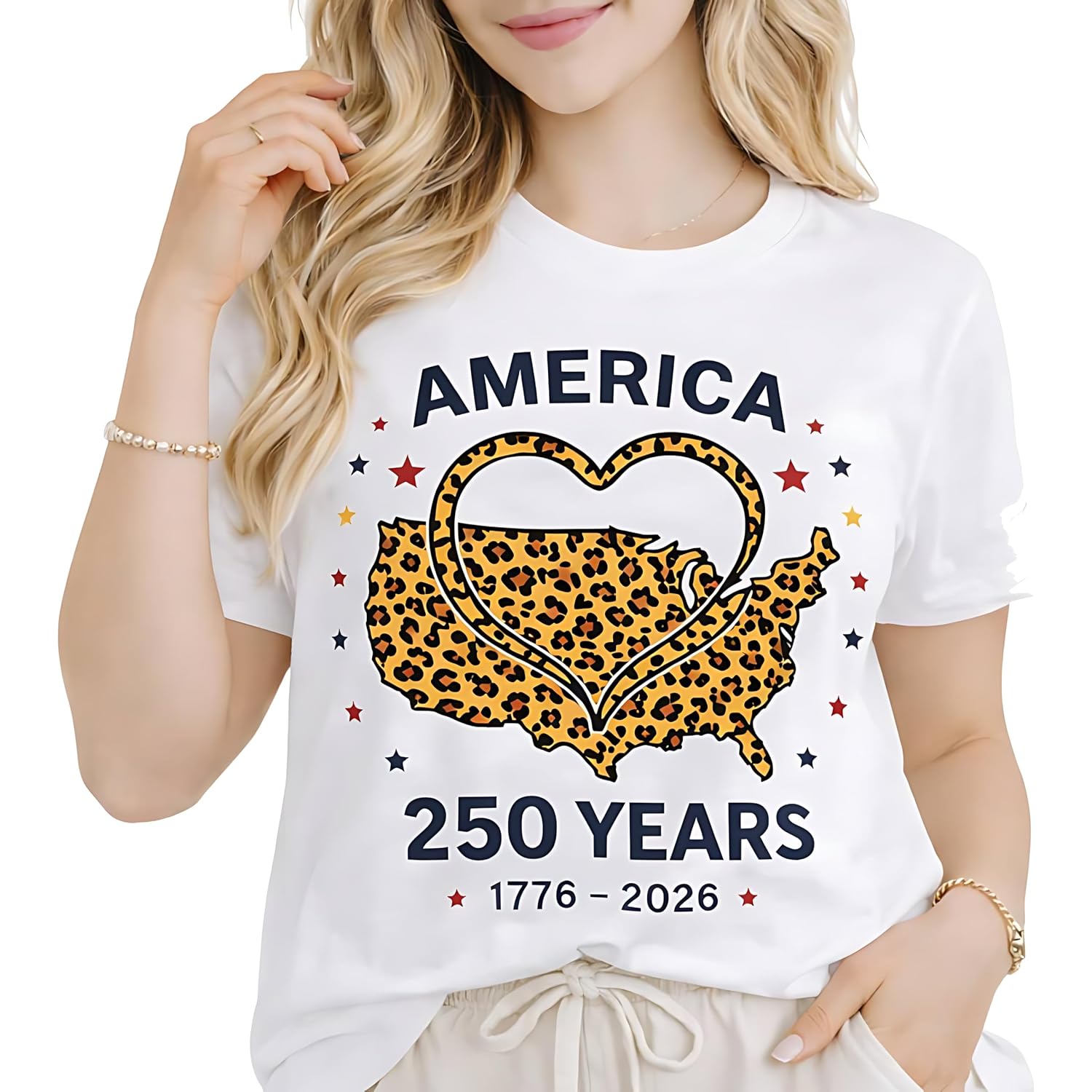 Women'S 4Th Of July Shirts America 250Th Anniversary T-Shirt Patriotic Floral Graphic Tee Casual Summer Top