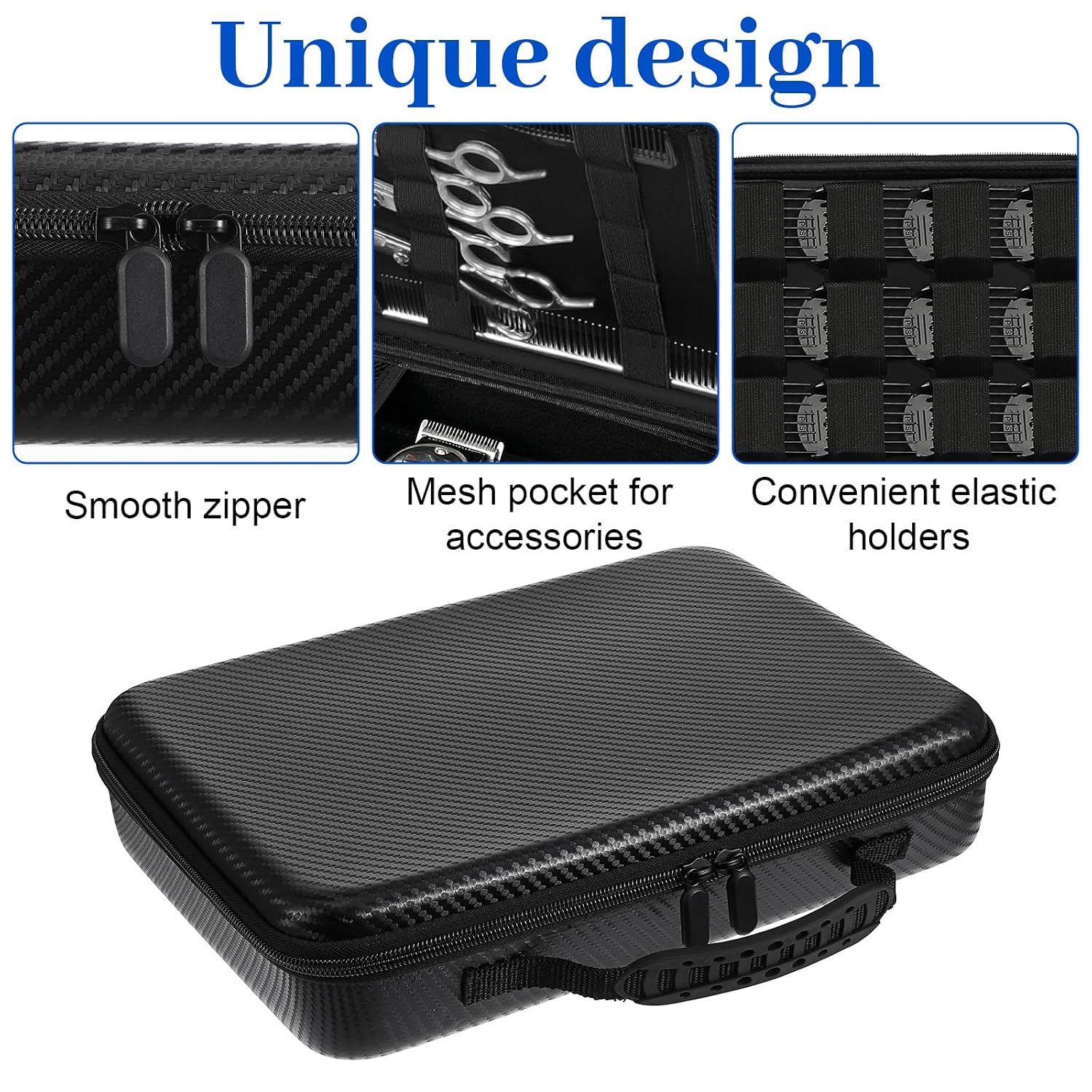 Hard Travel Case For Hair Clippers Barber Accessories Bag Hair Cutting Barber Supplies Organizer Bag Trimmer Organizer Storage Clipper Case Hairs Tool Bags For Men Grooming Kits