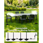 Rafow Standing Misters For Outside Patio Portable Misting System For Cooling Outdoor 26.5 Ft Stand Mist Line Water Sprinklers Patio Mister For Garden Backyard Bbq Party Pool Beach